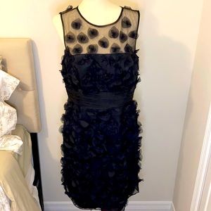 JS Collections black dress with flowers